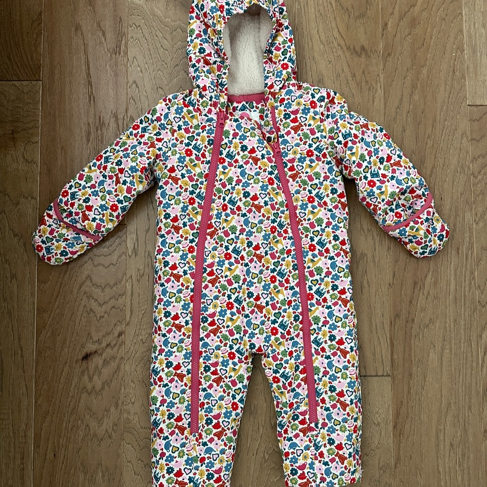 Mini Boden Colorful Floral Kids Snowsuit